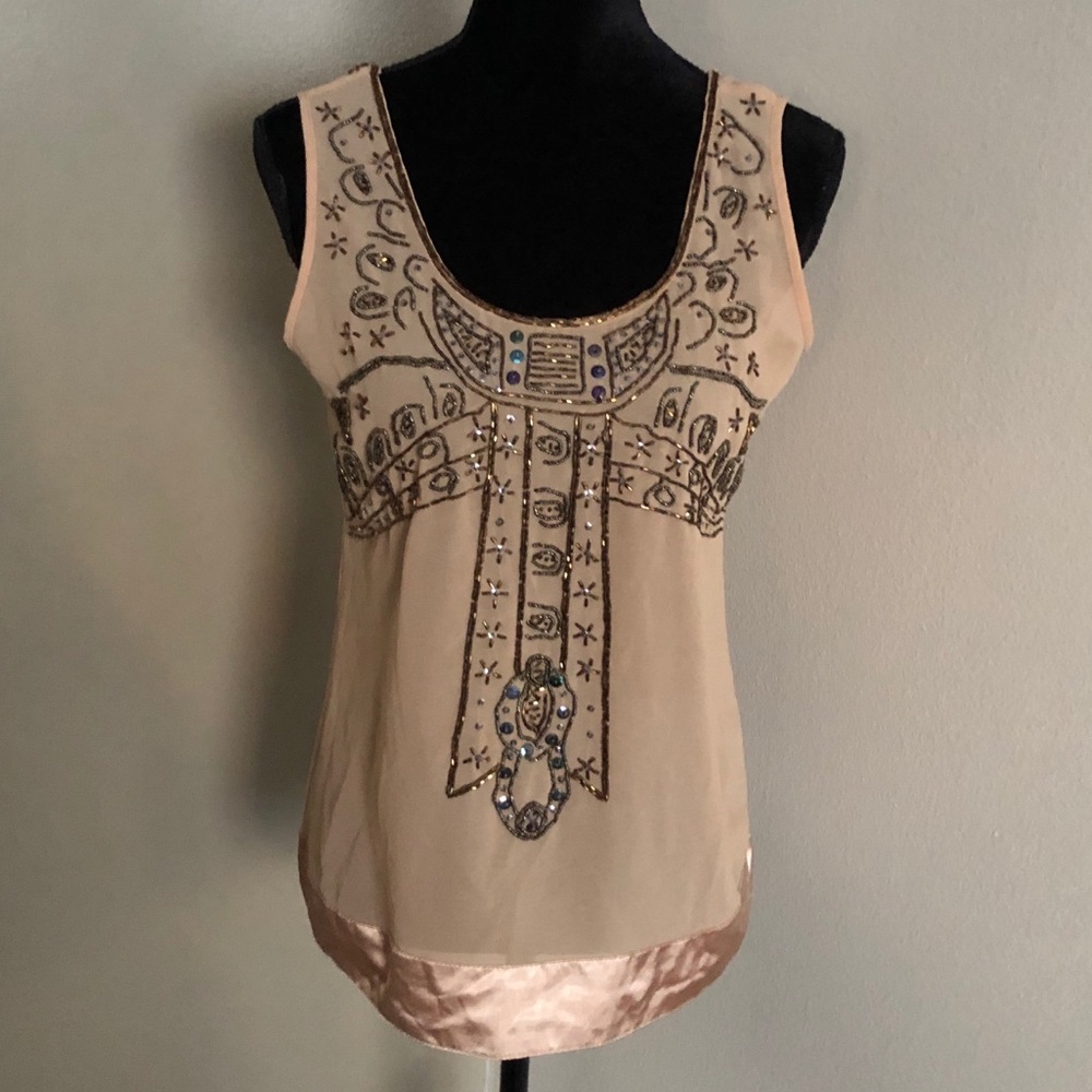 Freeway beige shirt with brown details size M